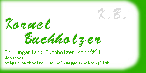 kornel buchholzer business card